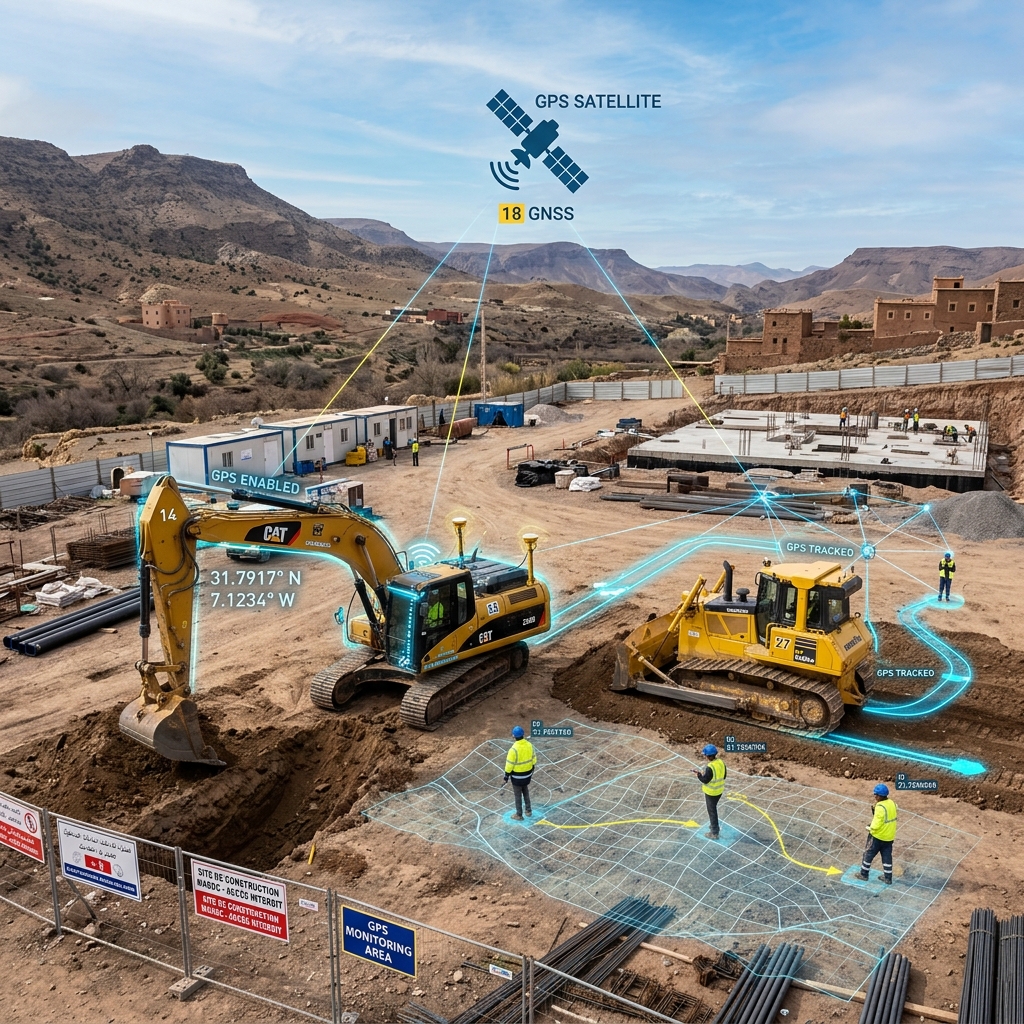 GPS BTP chantier Maroc