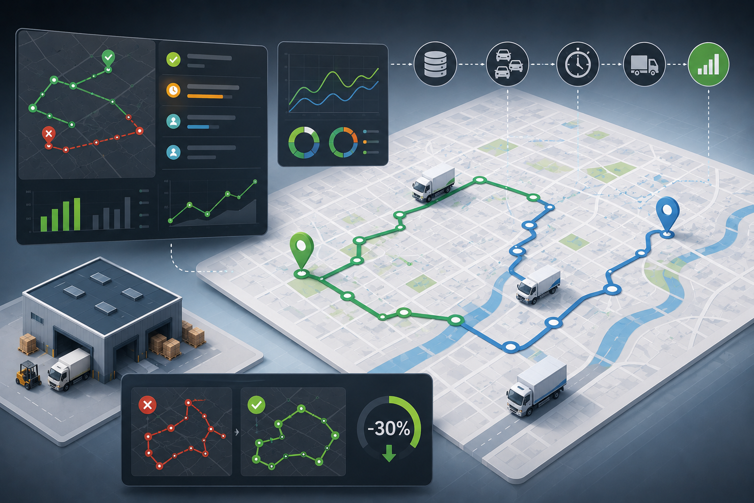 Optimisation tournées logistique GPS Maroc