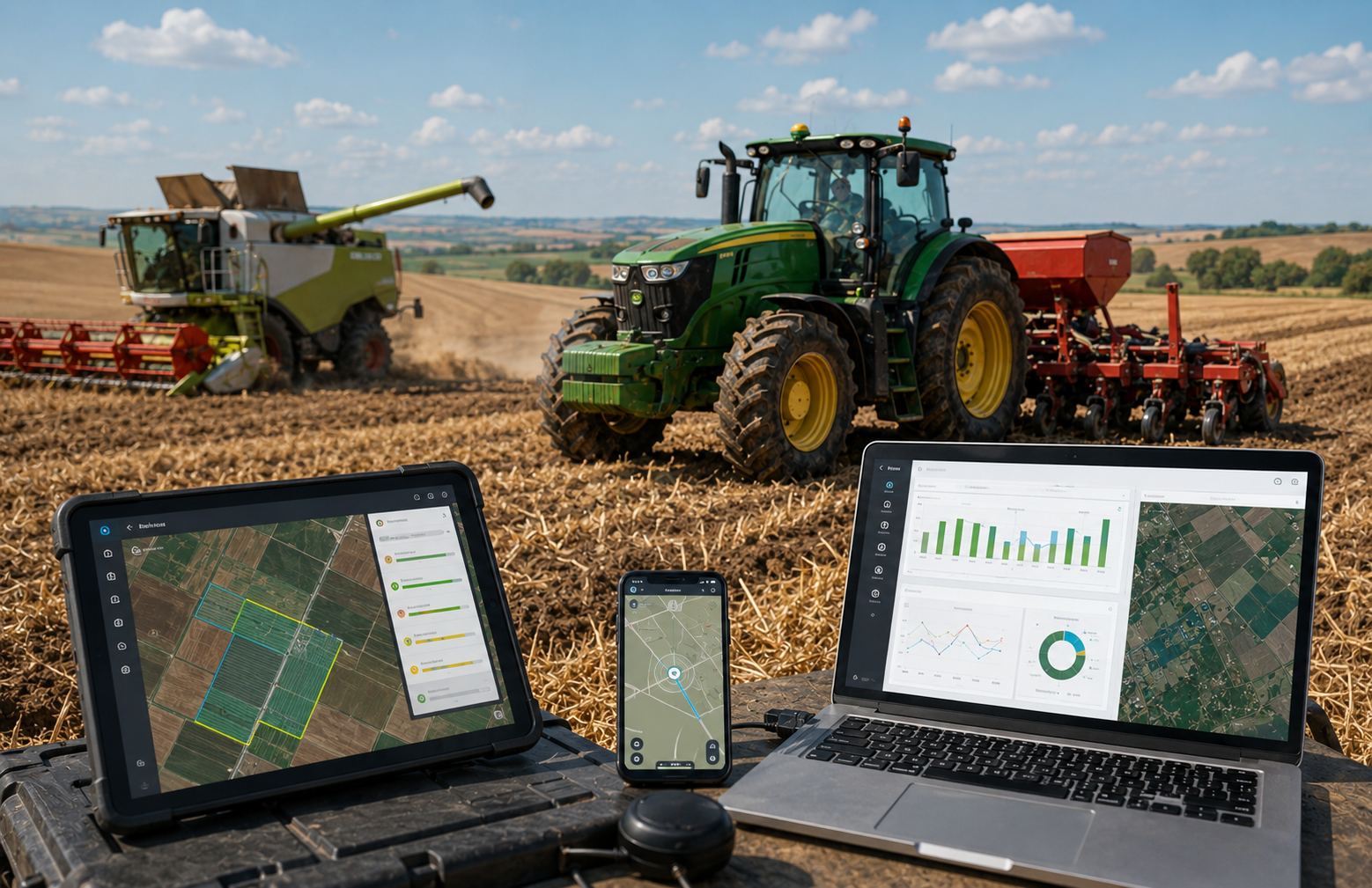 Suivi tracteur GPS agriculture Maroc parcelles